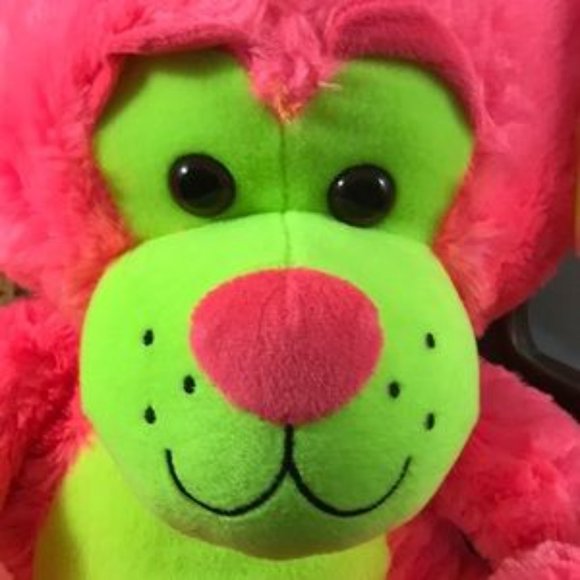 📌Peek-A-Boo neon color soft plush stuffed dog soft toy animal - Picture 3 of 7